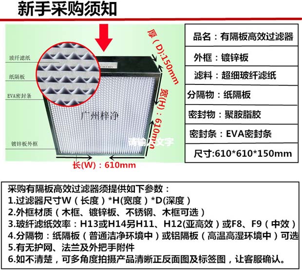 紙隔板高效空氣過濾器采購(gòu)須知 紙隔板高效空氣過濾器采購(gòu)須知