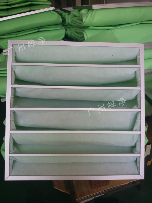過濾棉袋式初效過濾器采用G4等級過濾棉制作,過濾精度為5um。